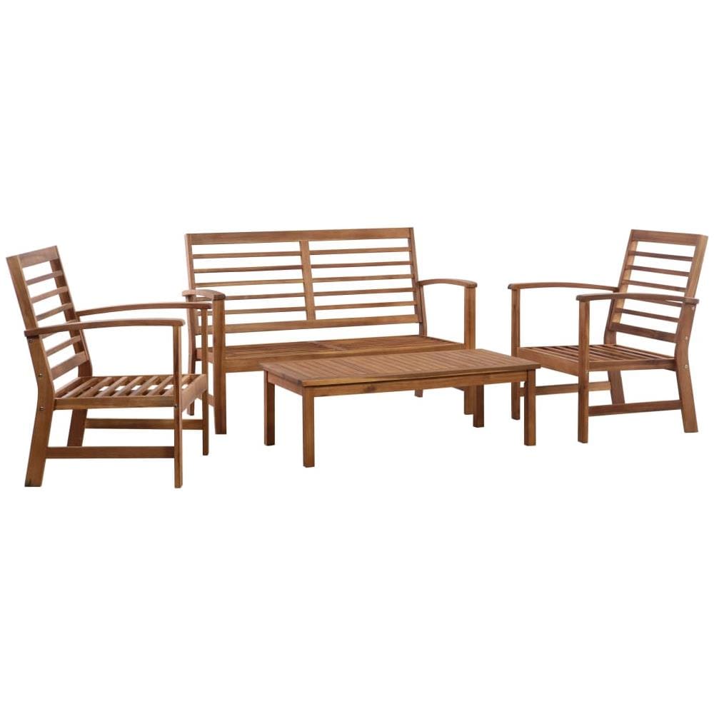 Set Divani Da Giardino 4 Pz In Legno Massello Di Acacia - Foto 1