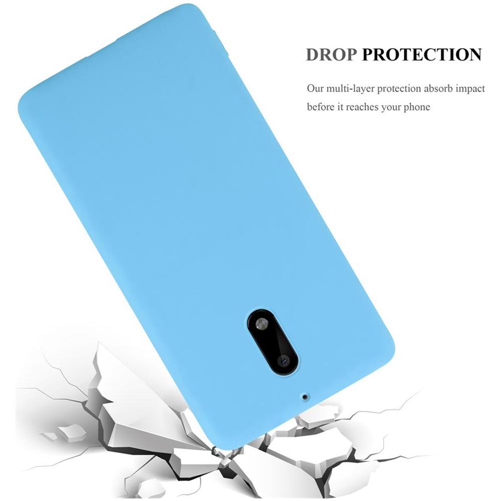 Custodia Compatibile Con Nokia 6 In Candy Blu - Coperchio Protettivo In Silicone Tpu Flessibile - Foto 8