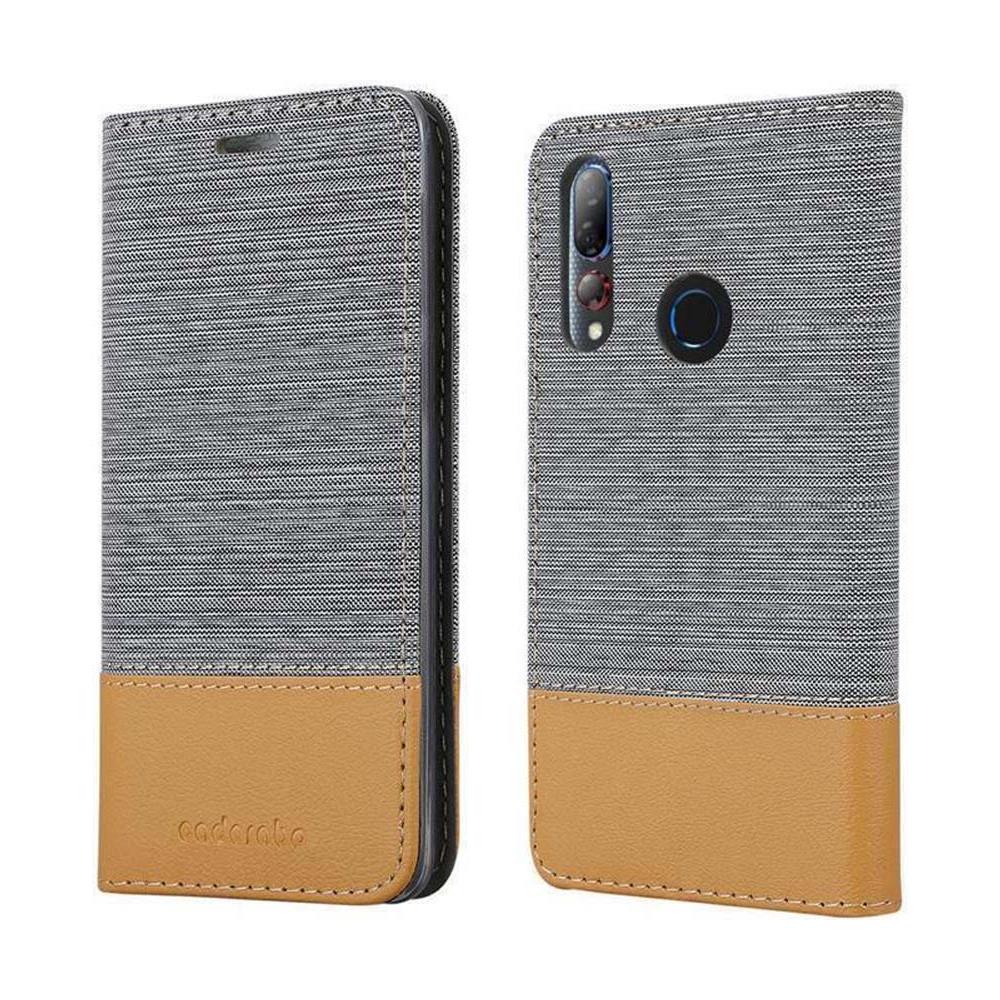 Custodia Compatibile Con Htc Desire 19+ In Grigio Chiaro Marrone - Coperchio Protettiva Con Chiusura Magnetica, Funzione Stand E Tasca Per Le Carte - Foto 8