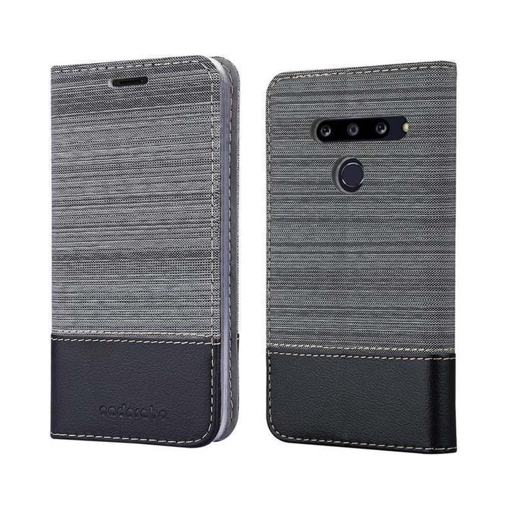 Custodia Compatibile Con Lg G8 In Grigio Nero - Coperchio Protettiva Con Chiusura Magnetica, Funzione Stand E Tasca Per Le Carte - Foto 8