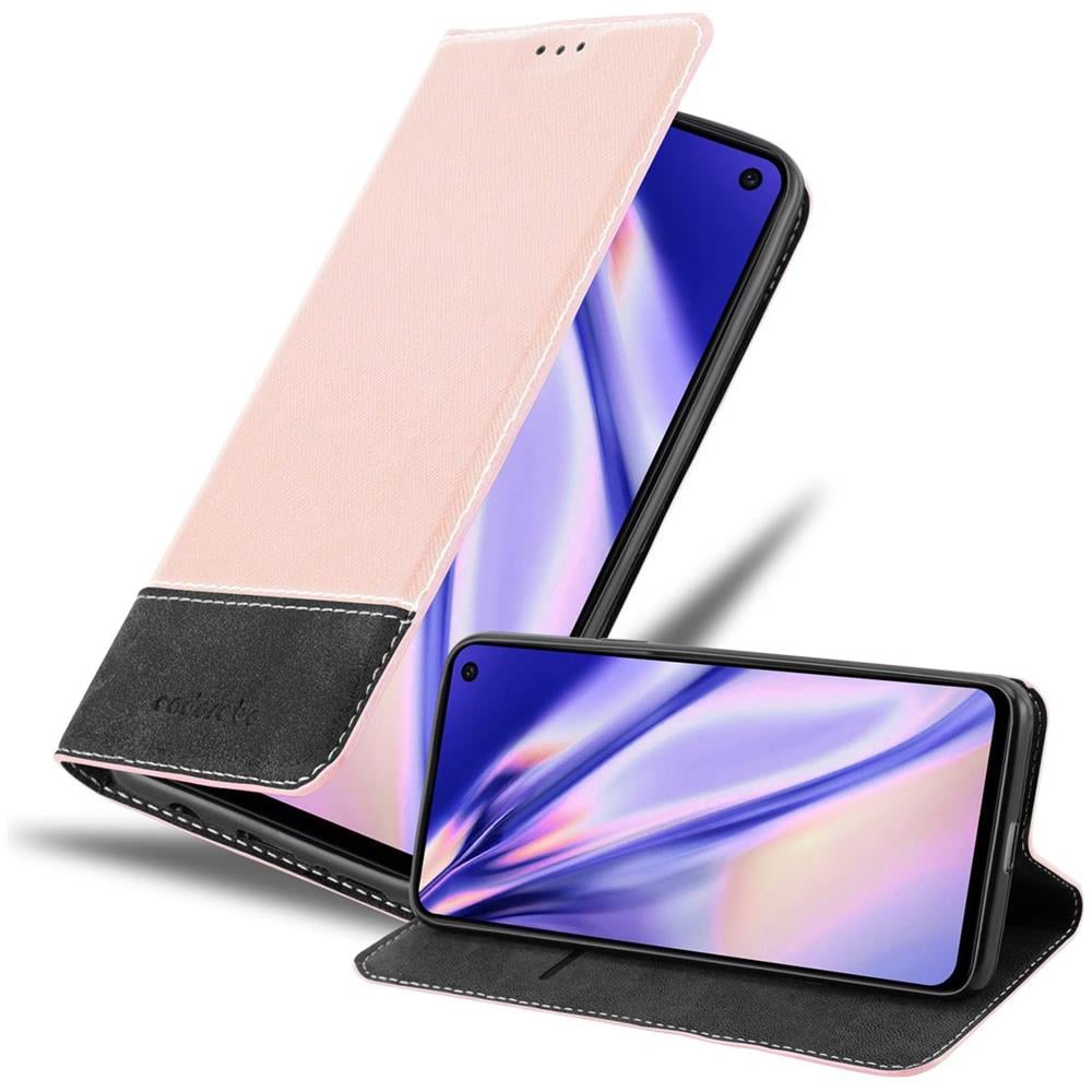 Custodia Compatibile Con Samsung Galaxy S10e In Oro Rosato Nero - Coperchio Protettiva Con Chiusura Magnetica, Funzione Stand E Tasca Per Le Carte - Foto 1