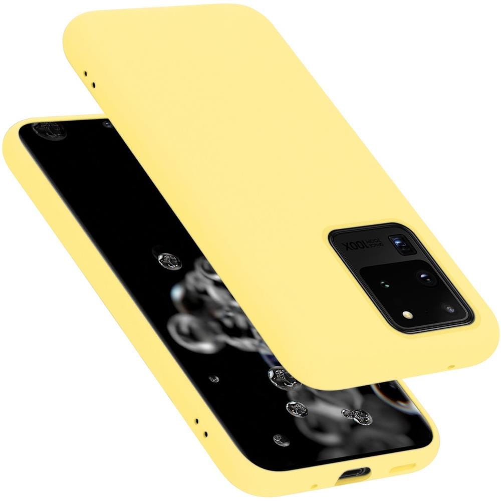 Custodia Compatibile Con Samsung Galaxy S20 Ultra In Liquid Giallo - Coperchio Protettivo In Silicone Tpu Flessibile - Foto 1