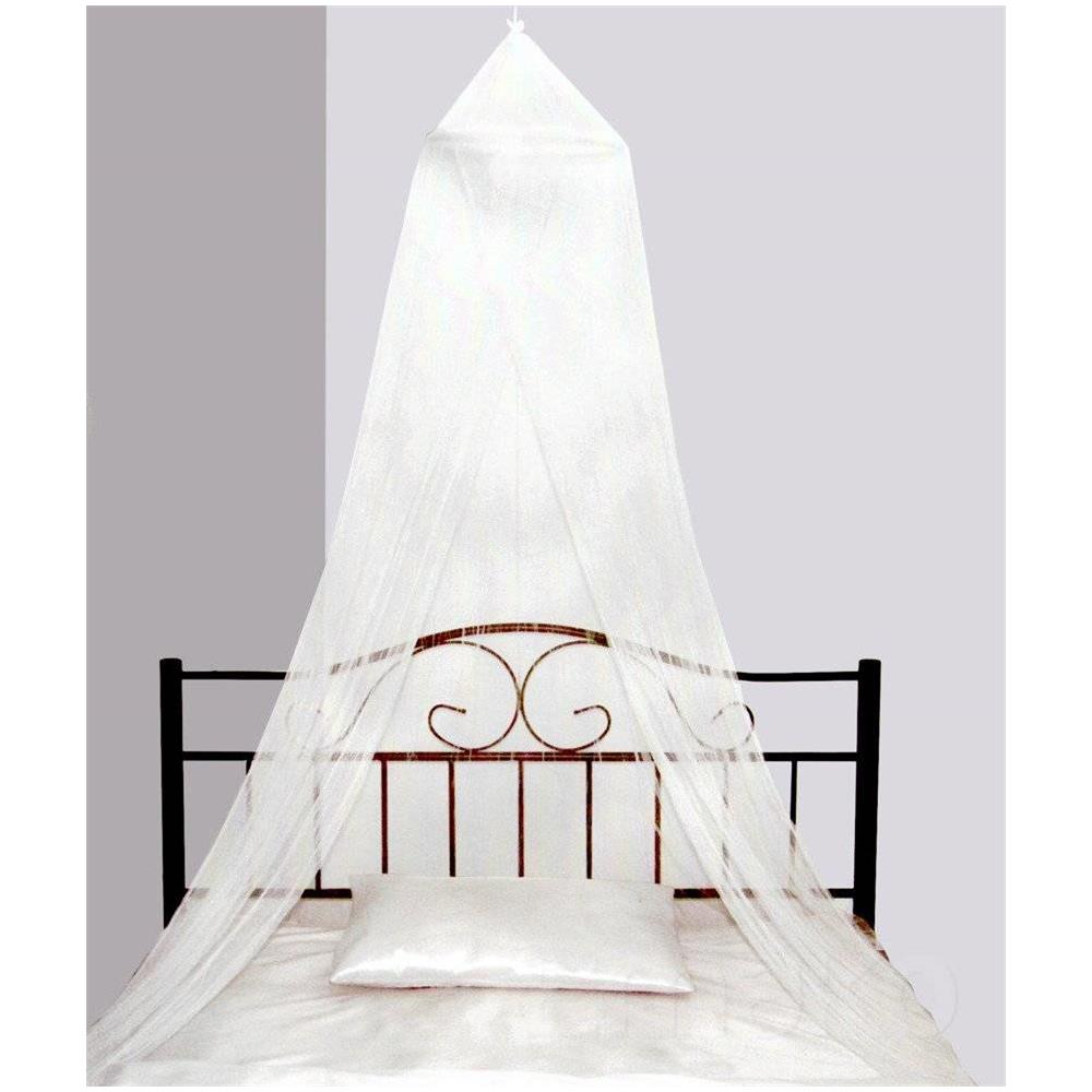 Zanzariera Per Letto A Baldacchino, Ø 65 X 230 Cm, Bianco - Foto 3