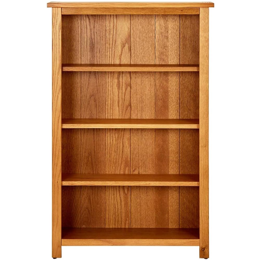 Libreria A 4 Ripiani 70x22x110 Cm In Legno Massello Di Rovere - Foto 2