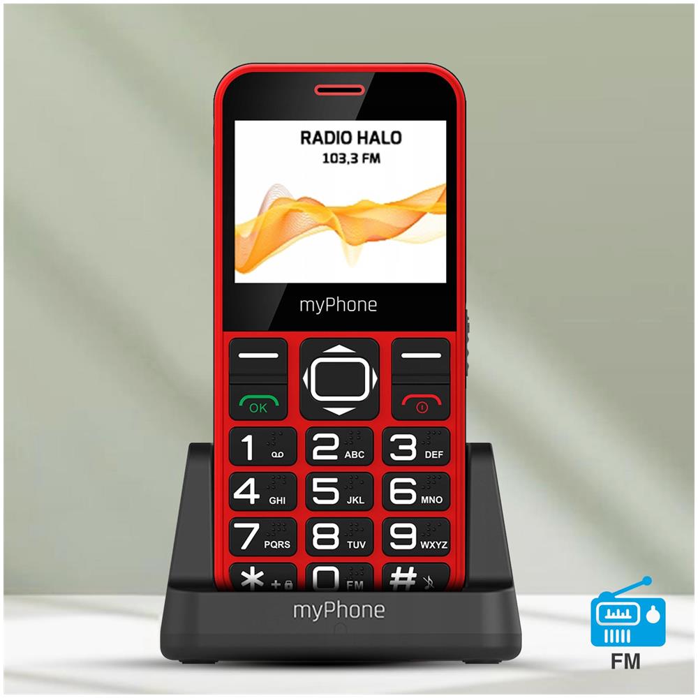 Telefono Senior Halo 3 Con Stazione Di Ricarica Radio Fm Tasto Sos Rosso - Foto 5