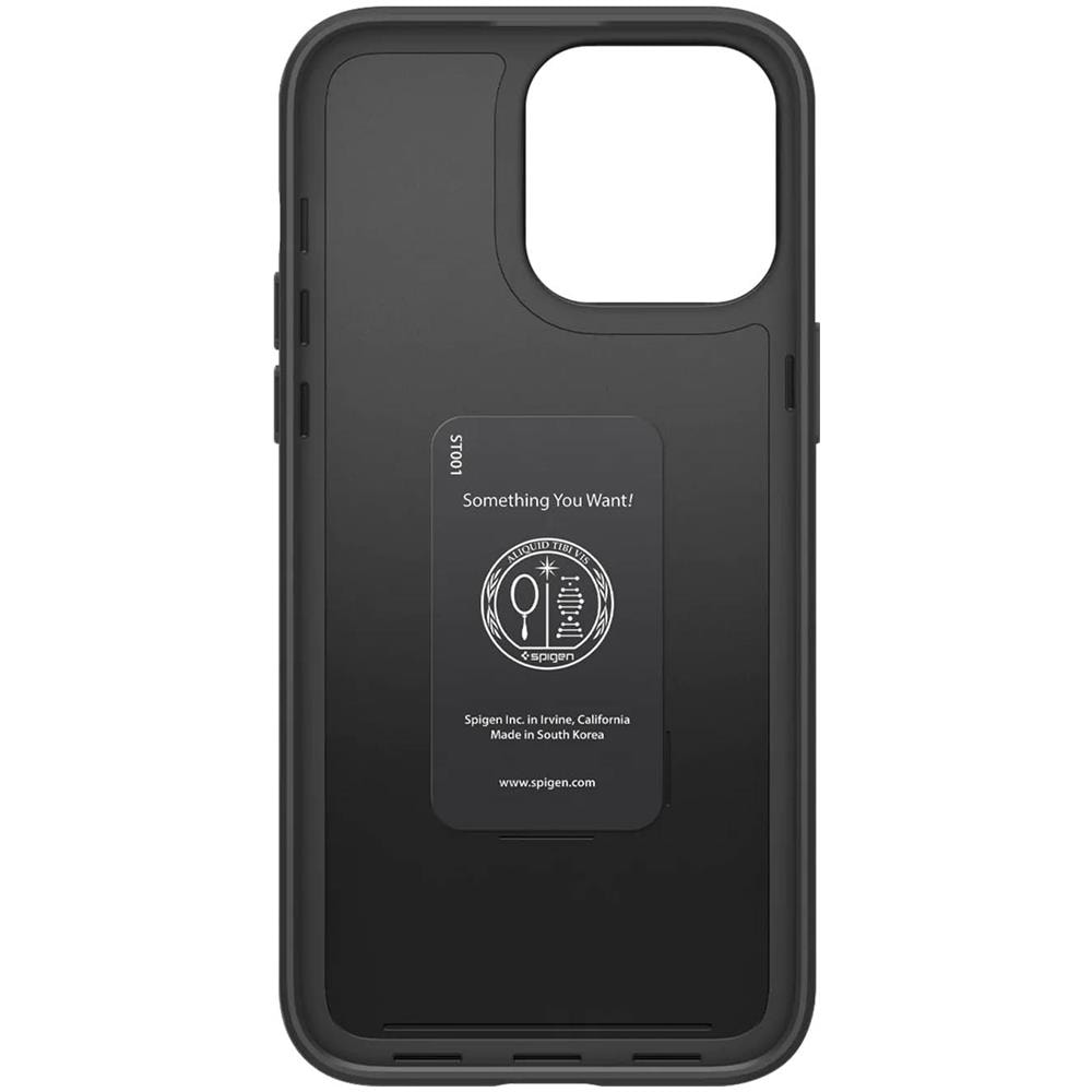 Cover Iphone 14 Pro Max Bi-materia Anti-shock Ultrasottile Spigen Thin Fit Nera - Foto 5