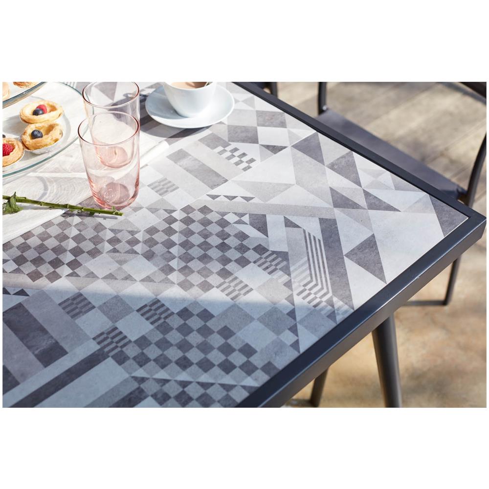 Salotto Da Giardino 6 Posti In Ceramica E Gambe In Metallo Mica - Foto 8