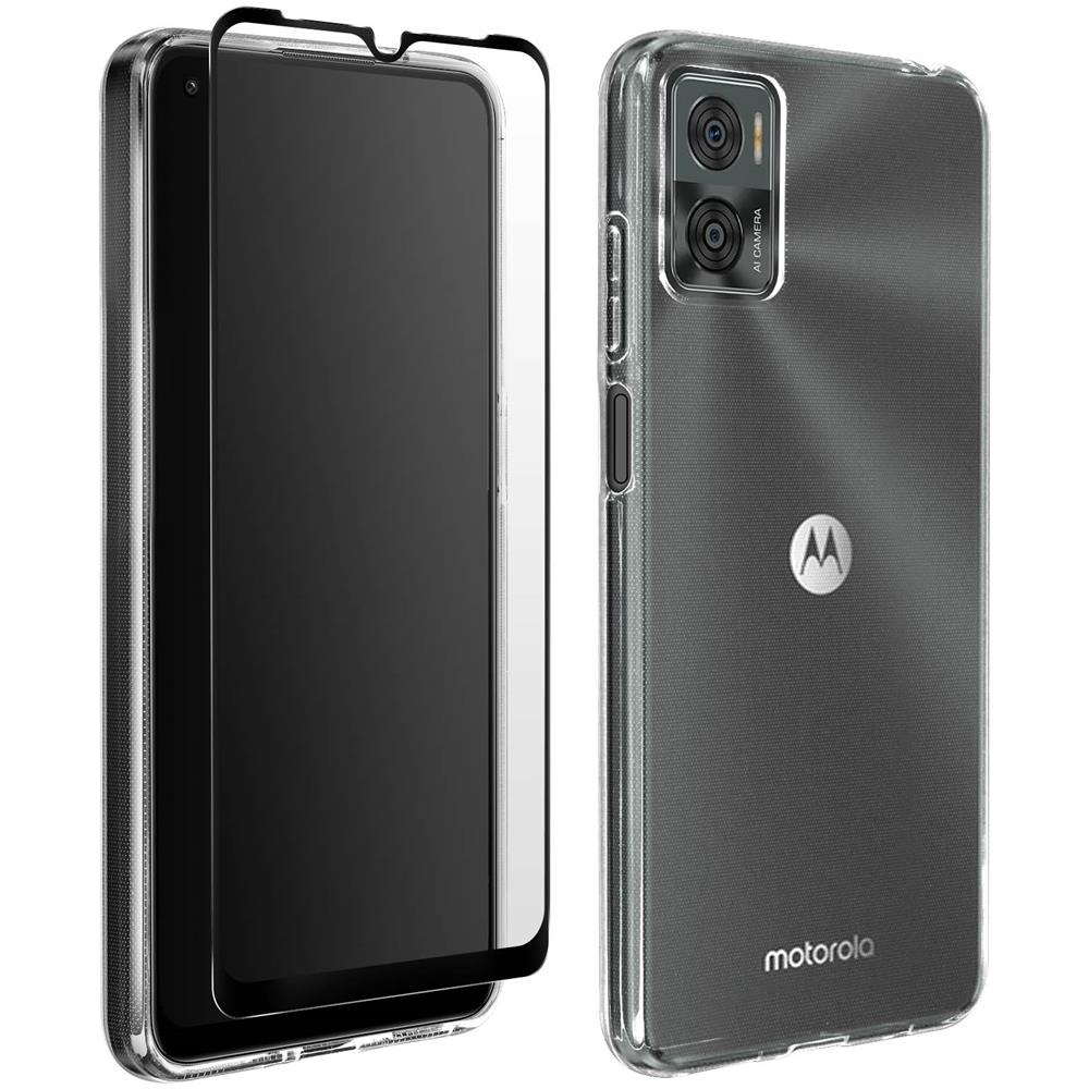 Cover Per Motorola E22i / E22 Trasparente + Vetro Temperato 9h Nero - Foto 5