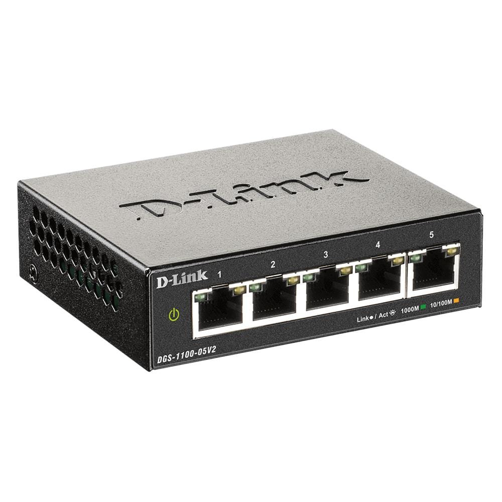 Switch DGS-1100-05V2 Gestito L2 Gigabit con 5 Porte Ethernet (10/100/1000) Capacità Commutazione 10 Gbit/sec Colore Nero - Foto 3