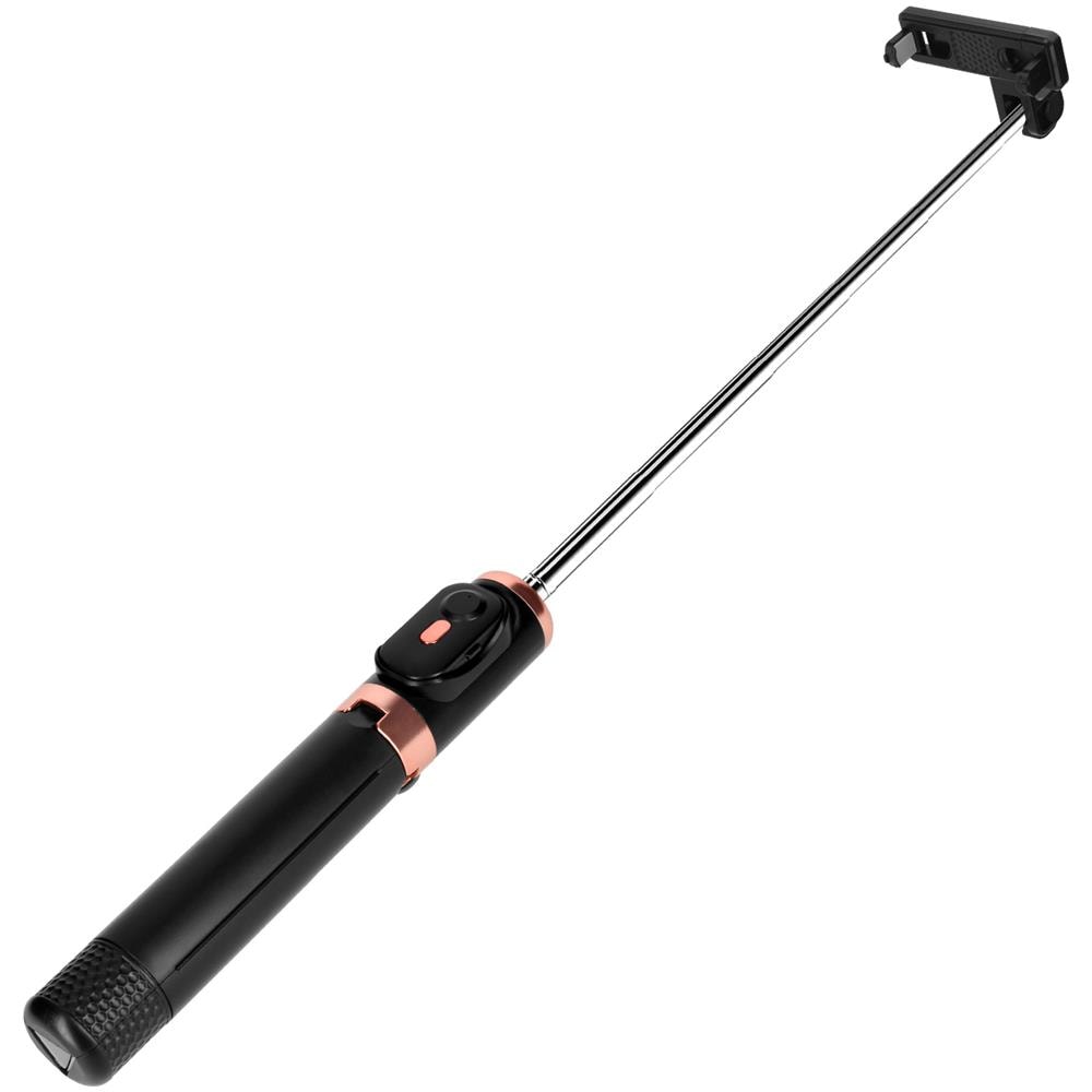 Bastone Per Selfie Con Telecomando Bluetooth Integrato, Nero - Foto 1