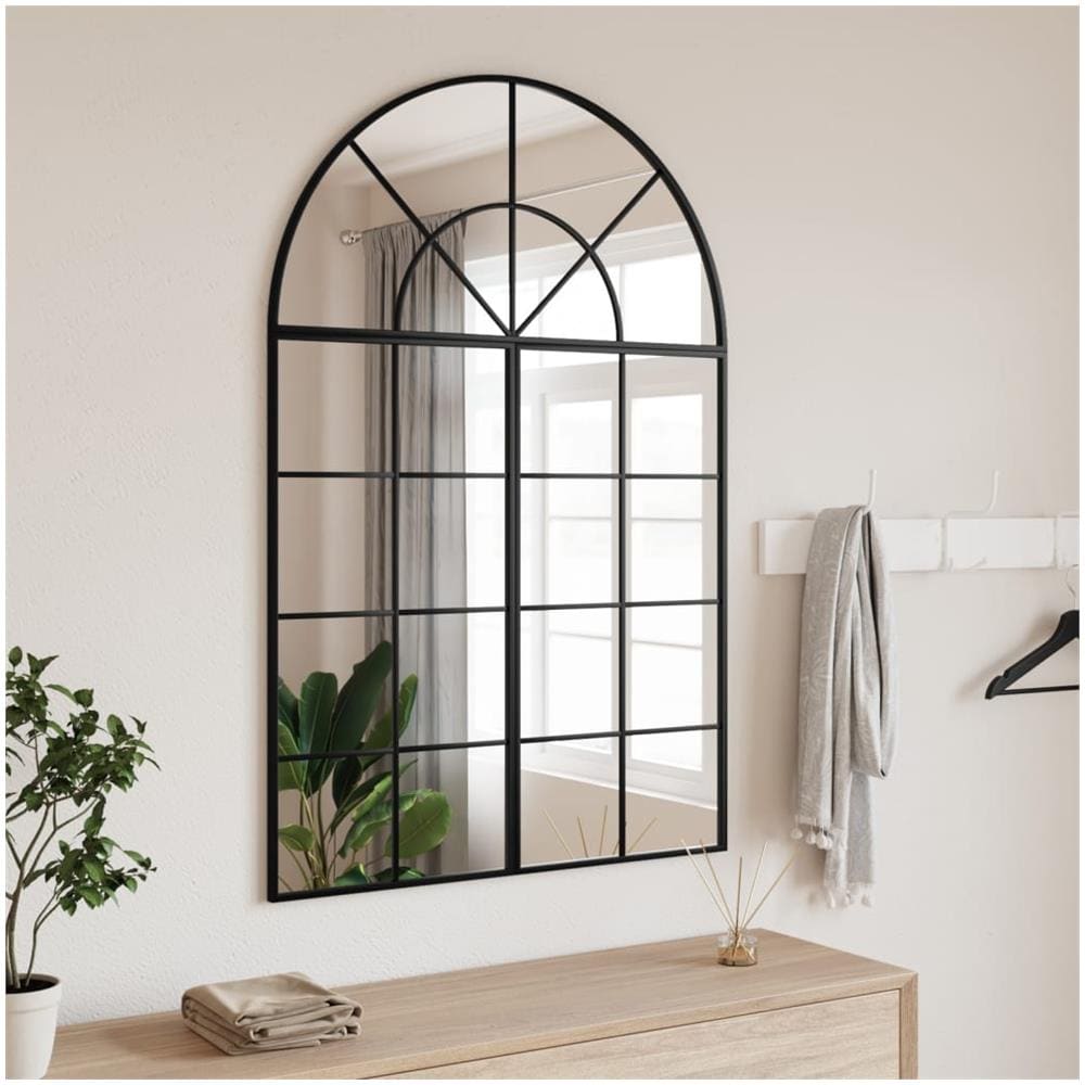 Specchio Da Parete Nero 80x120 Cm Arco In Ferro - Foto 1