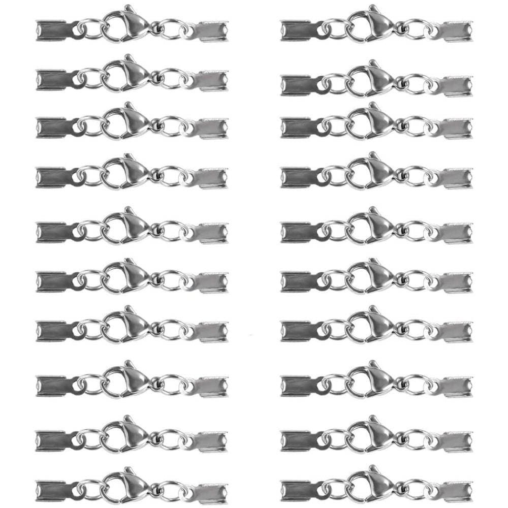 20 X Gioielli In Argento Chiusure Ad Artiglio Di Aragosta Con Estremità Del Cavo, Kit Di Accessori Per Gioielli Per Bracciali Fai Da Te Collane Girocolli Creazione Di Gioielli Gioielli Fatti A Mano - Foto 1
