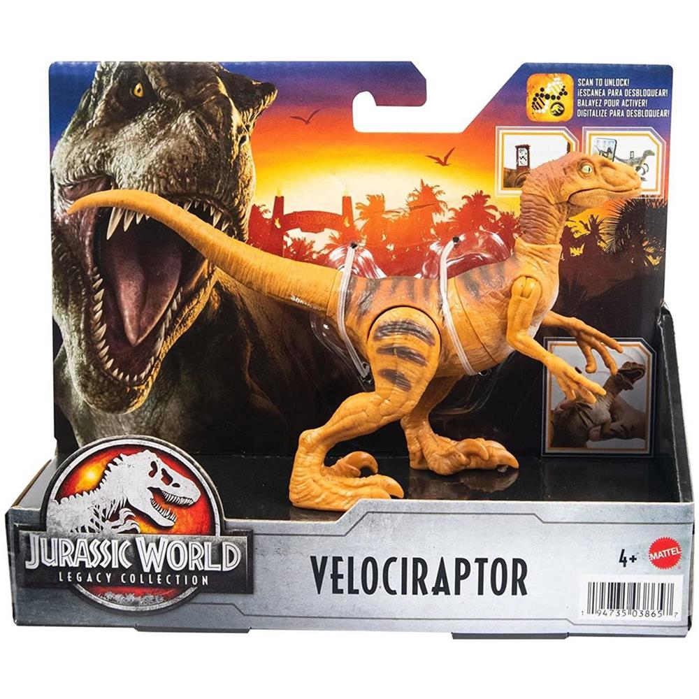 Jurassic World Dominion Velociraptor Dinosauro Articolato Gioco Idea Regalo - Foto 4