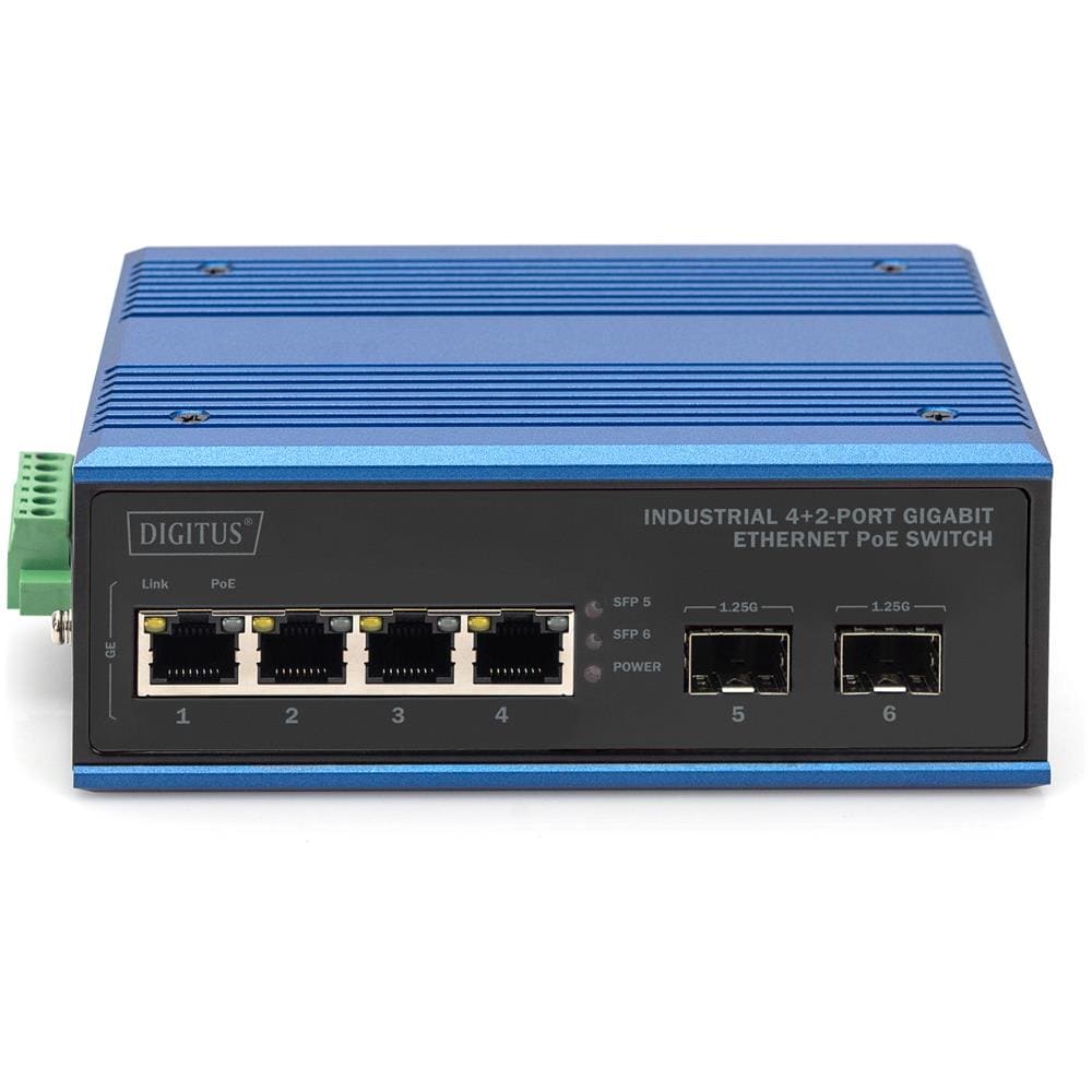 Switch Gigabit Ethernet PoE a 4+2 porte industriale - Foto 2