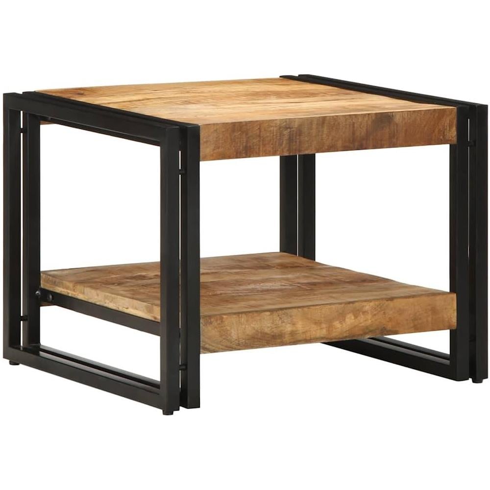 Tavolino da Salotto 50x50x38 cm Legno Massello di Mango Grezzo - Foto 1