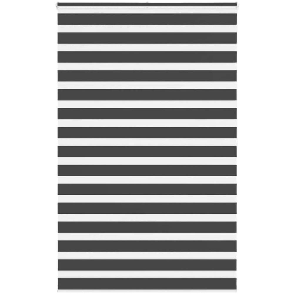 Tenda a Rullo Zebra Nero Larghezza Tessuto 145,9 cm Poliestere - Foto 1