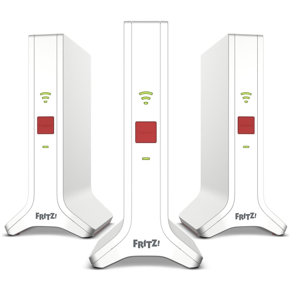 Repeater FRITZ!Mesh Set 4200 3-pack Edition Inter Ripetitore di rete 4200 Mbit /s Rosso, Bianco - Foto 1