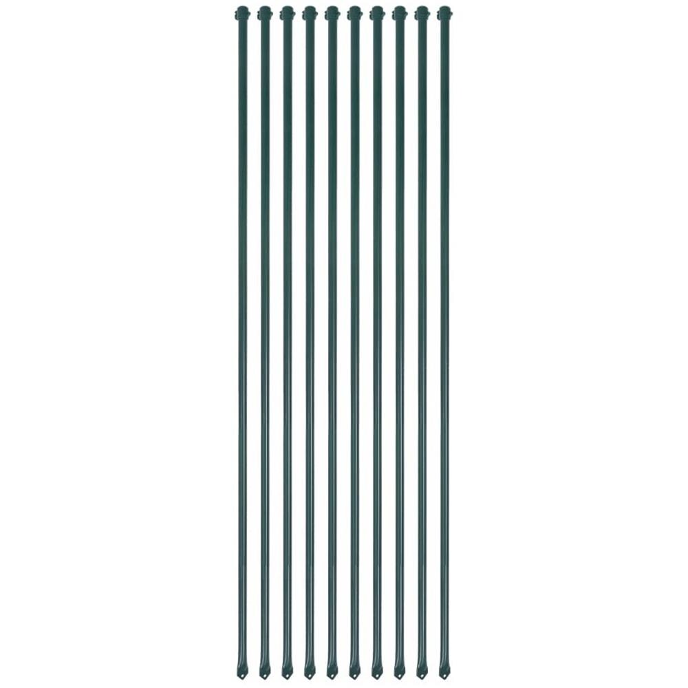Pali Da Giardino 10 Pz In Metallo 1,5 M Verde - Foto 1