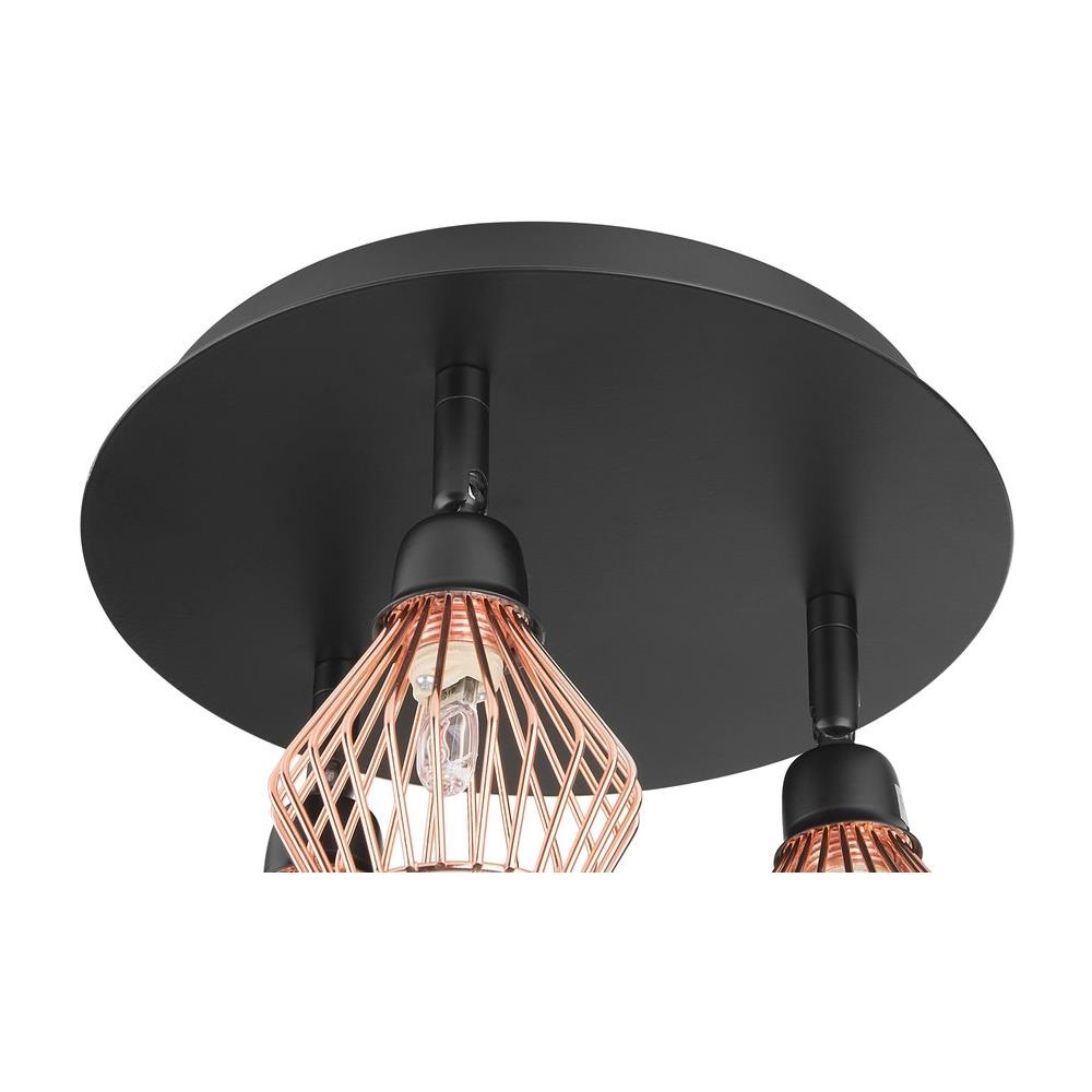 Lampada Da Soffitto Nero / Rame Volga M - Foto 2