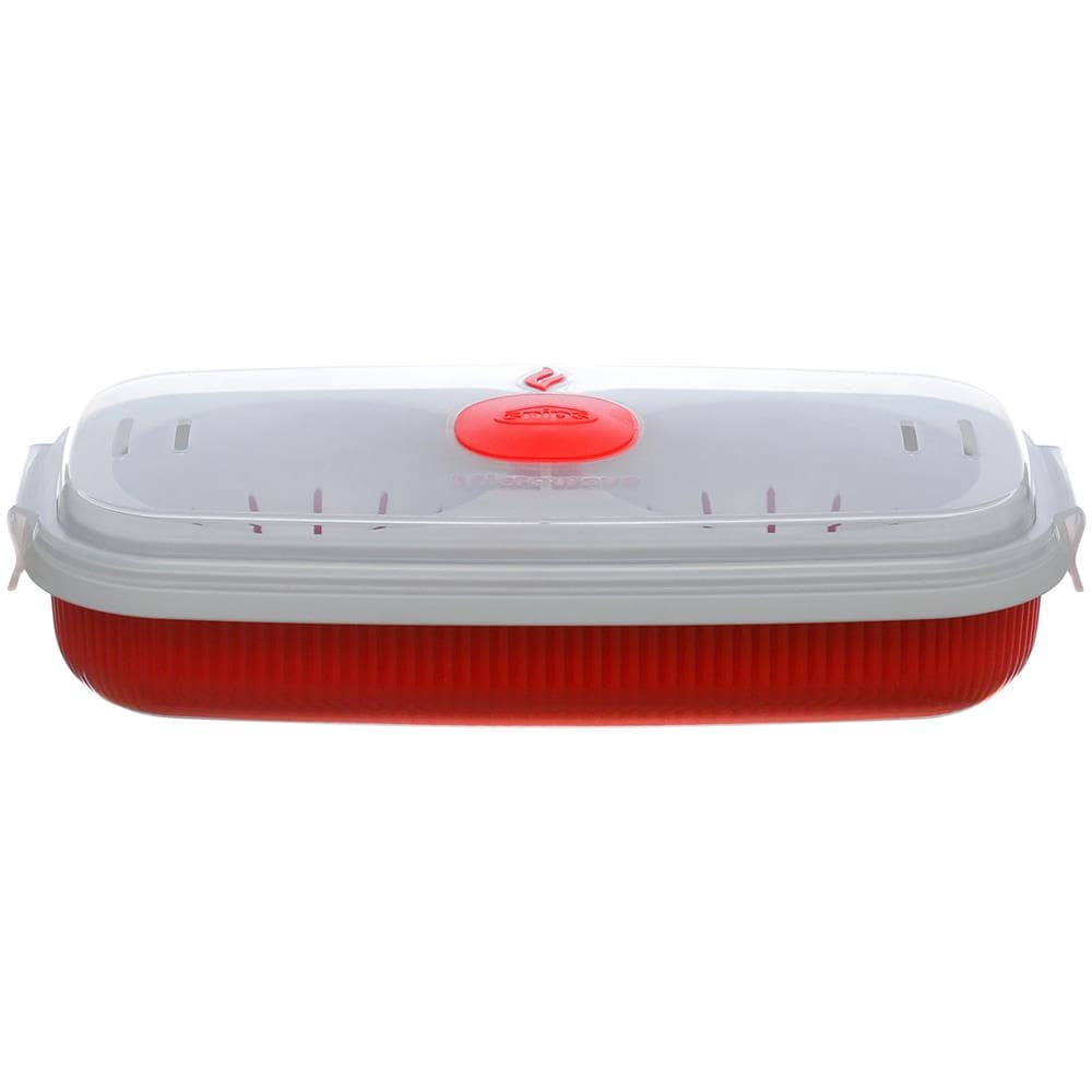 Set Forno A Microonde Tempo Zero, In Plastica, 3 Pezzi Rosso - Foto 6