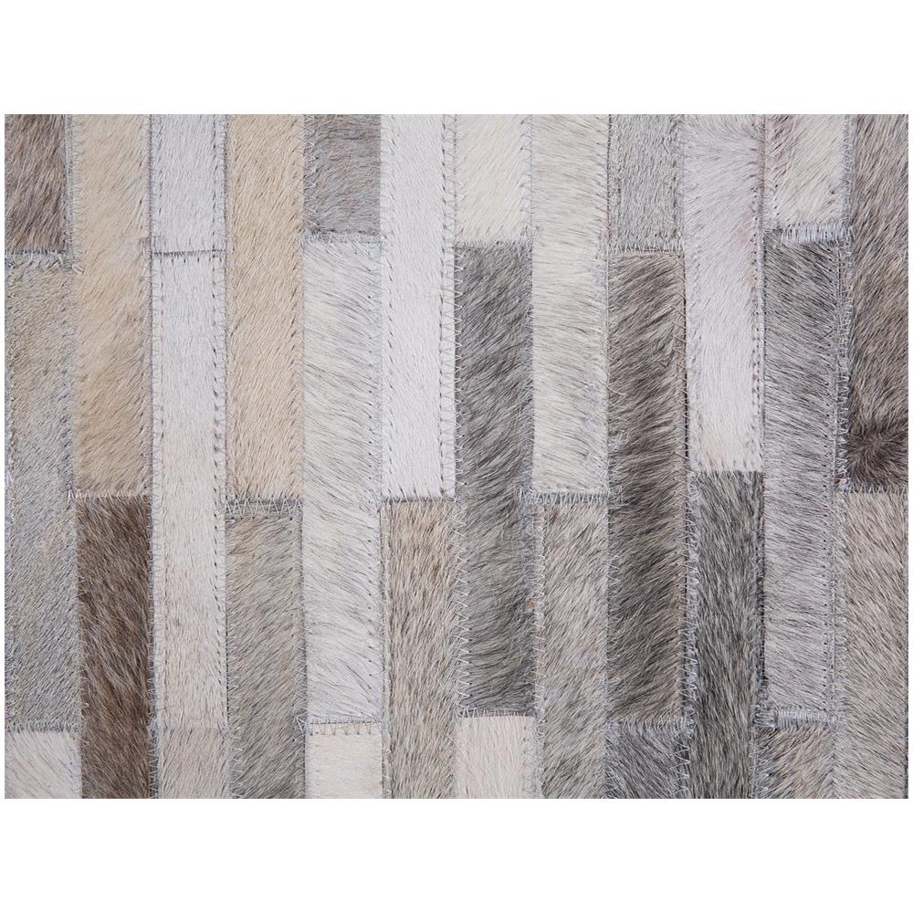 Tappeto In Pelle In Colore Grigio 160 X 230 Cm Ahilli - Foto 2