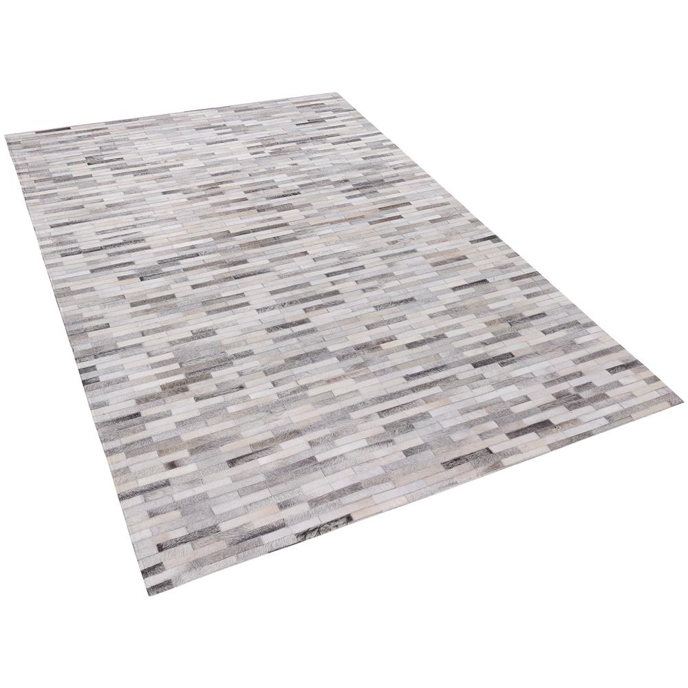 Tappeto In Pelle In Colore Grigio 160 X 230 Cm Ahilli - Foto 1