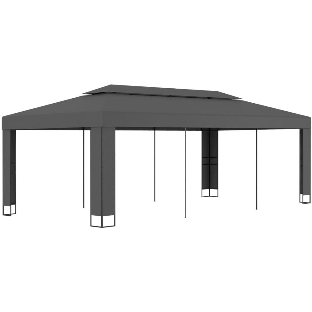 Gazebo Con Tetto Doppio 3x6 M Antracite - Foto 1
