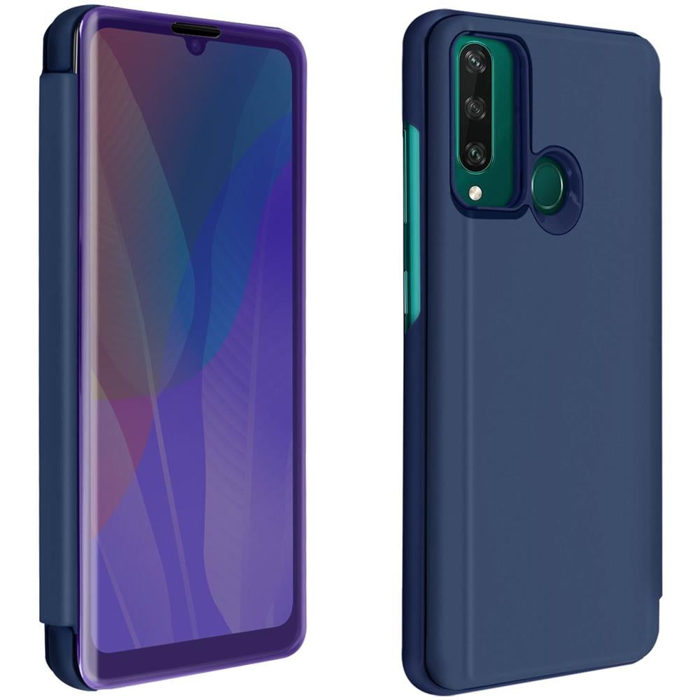 Custodia Huawei Y6p Sportellino Translucido Specchio Con Supporto Viola - Foto 1
