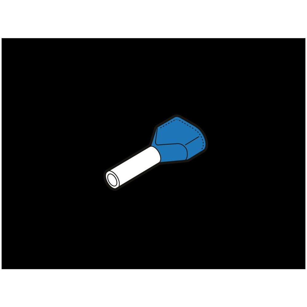 Tubetto Doppio Sez. 2x2,5mmq P= 10mm Blu - Pkt2510 - Foto 1