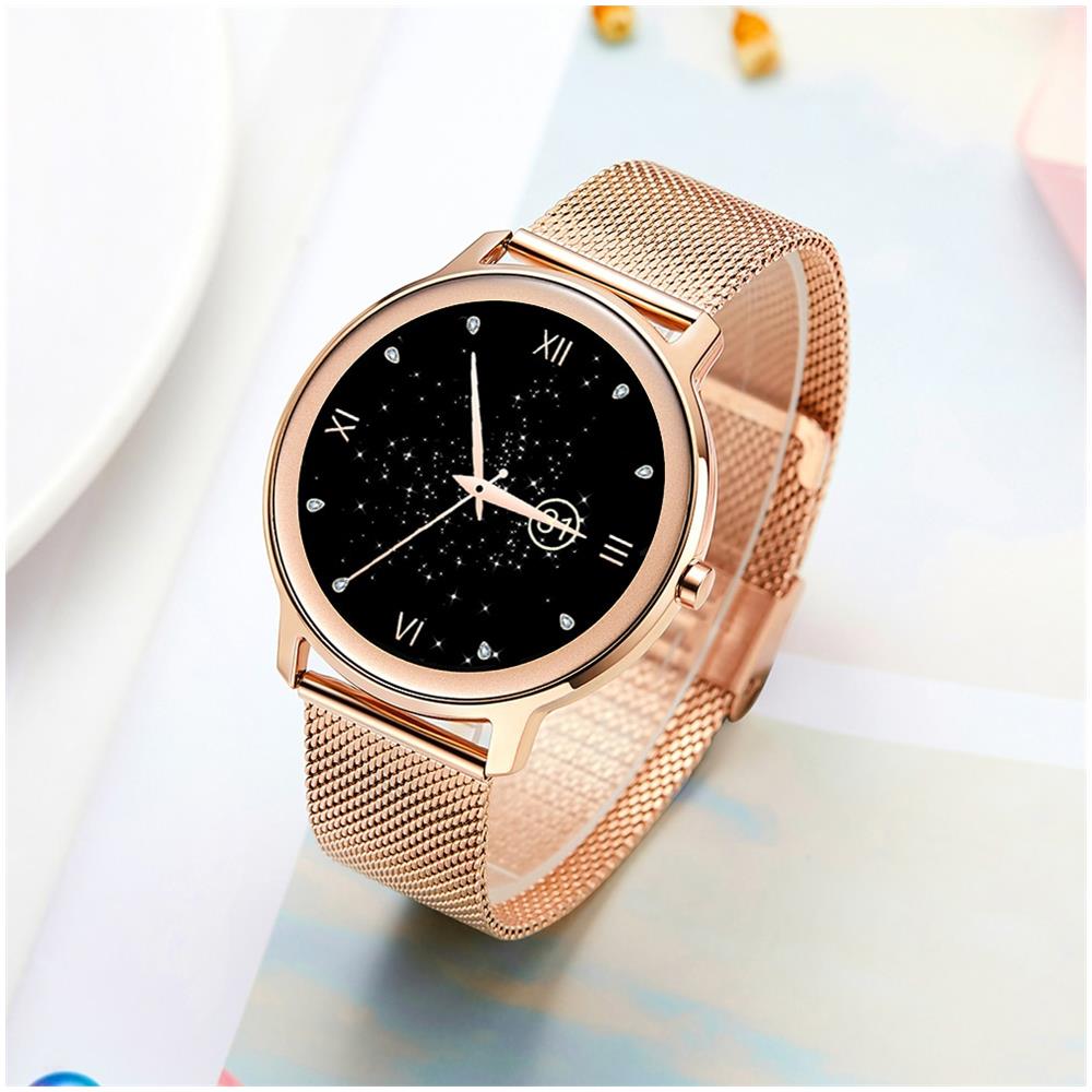 HTN - Smartwatch Da Donna Alla Moda Super Sottile Smartwatch Con Schermo  Tondo Full Touch Per Cardiofrequenzimetro Da Donna Per Android E Ios |  orologi Intelligenti (mesh Rosegold) - ePRICE
