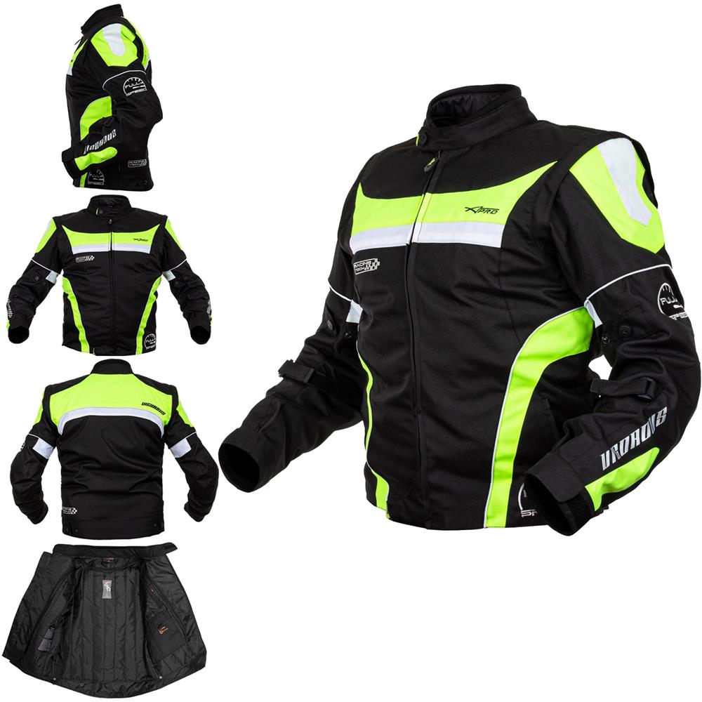 Giacca Moto Manica Staccabile Tessuto Protezioni Ce Sfoderabile Gilet Fluo 3xl - Foto 1