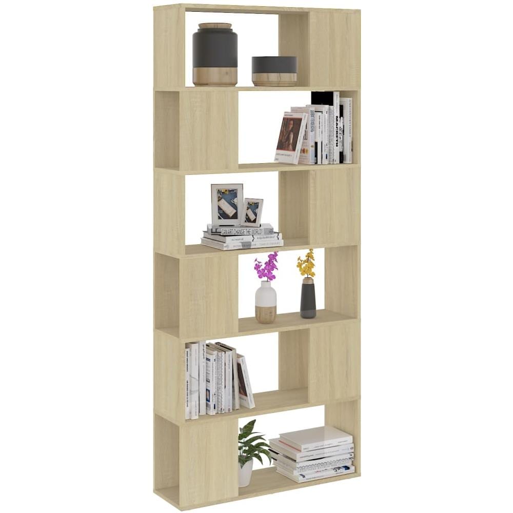 Libreria /Divisorio Rovere Sonoma 80x24x186 cm in Truciolato - Foto 3
