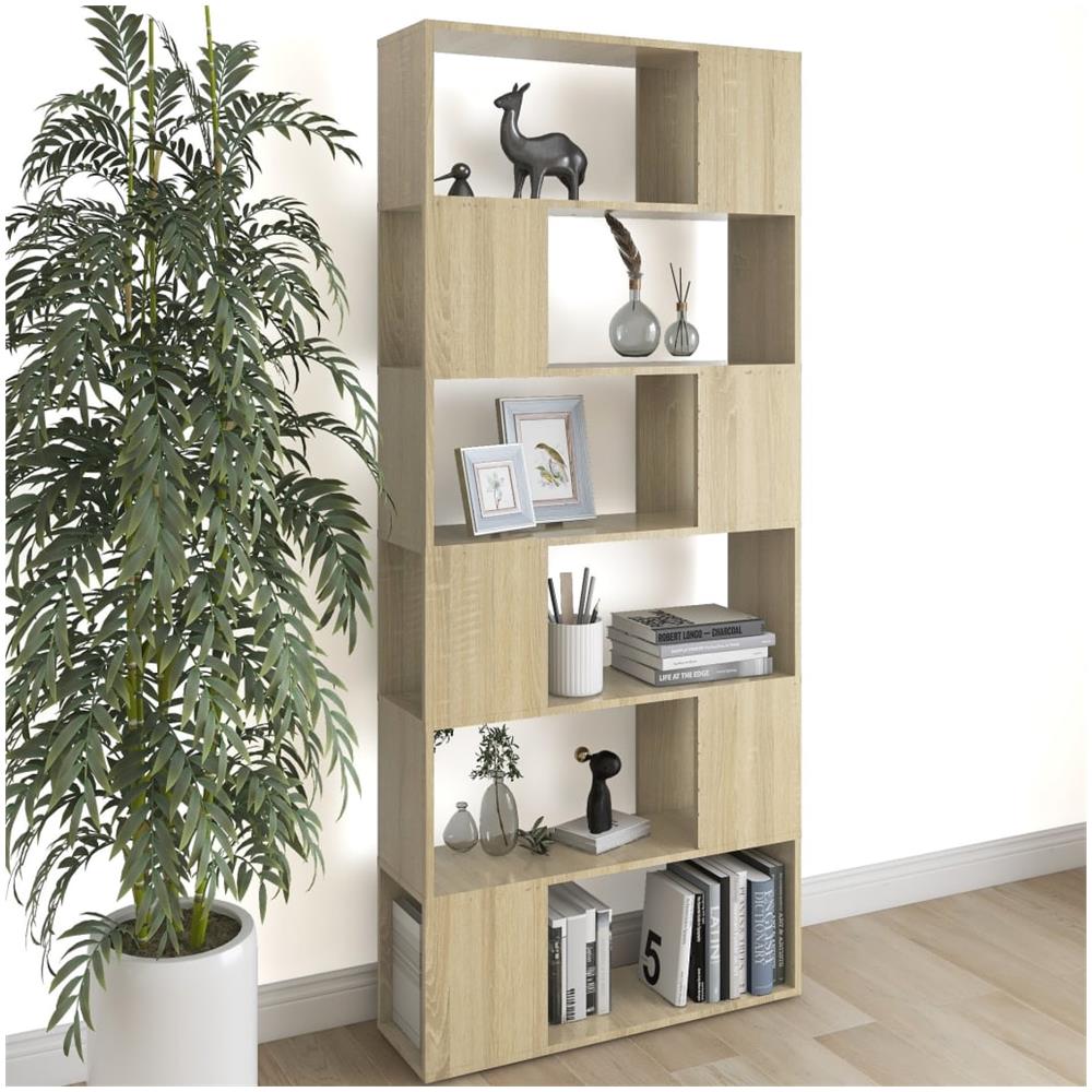 Libreria /Divisorio Rovere Sonoma 80x24x186 cm in Truciolato - Foto 1