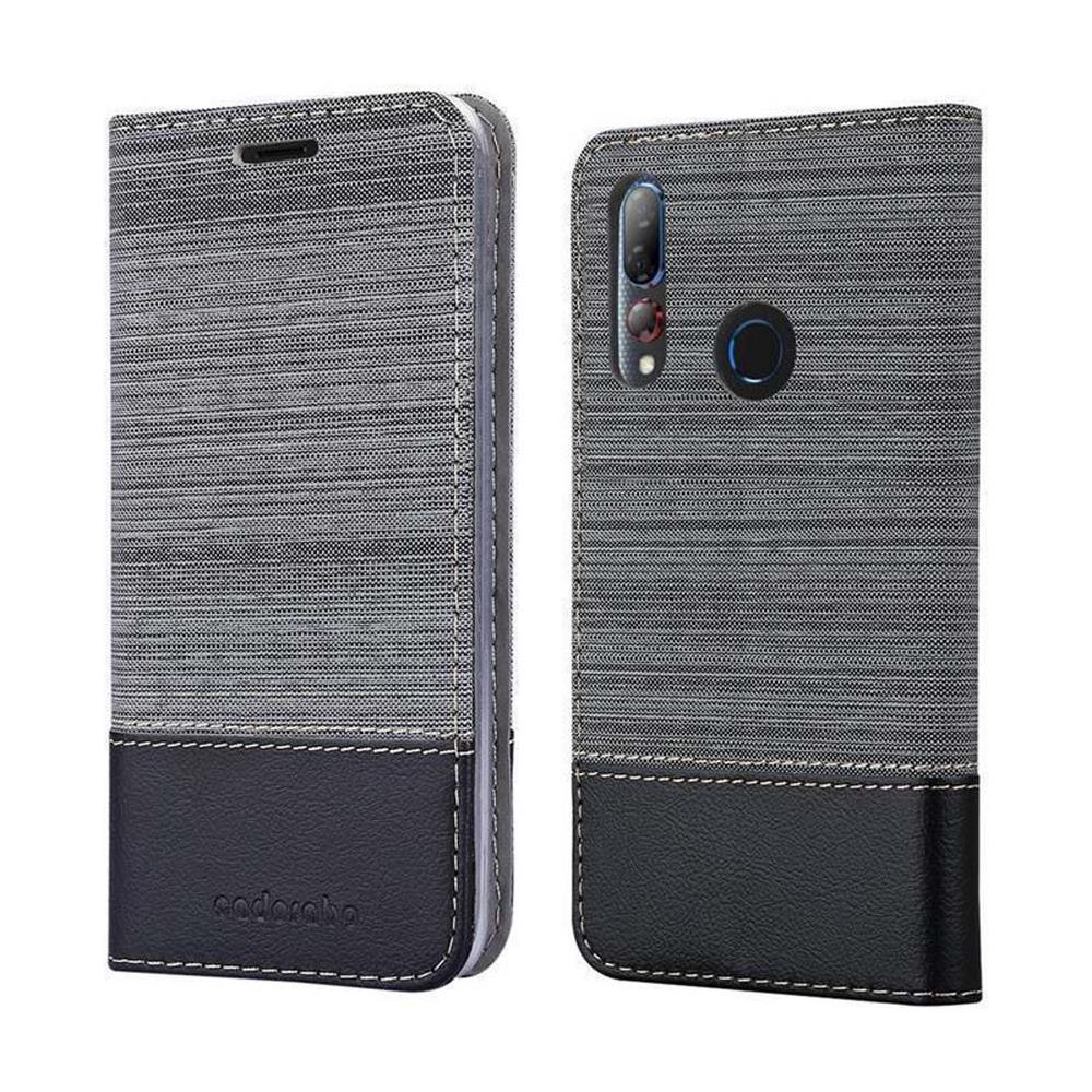 Custodia Compatibile Con Htc Desire 19+ In Grigio Nero - Coperchio Protettiva Con Chiusura Magnetica, Funzione Stand E Tasca Per Le Carte - Foto 8