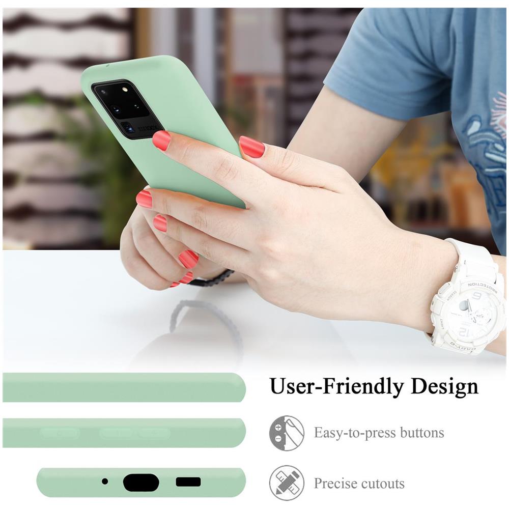 Custodia Compatibile Con Samsung Galaxy S20 Ultra In Liquid Verde Chiaro - Coperchio Protettivo In Silicone Tpu Flessibile - Foto 7