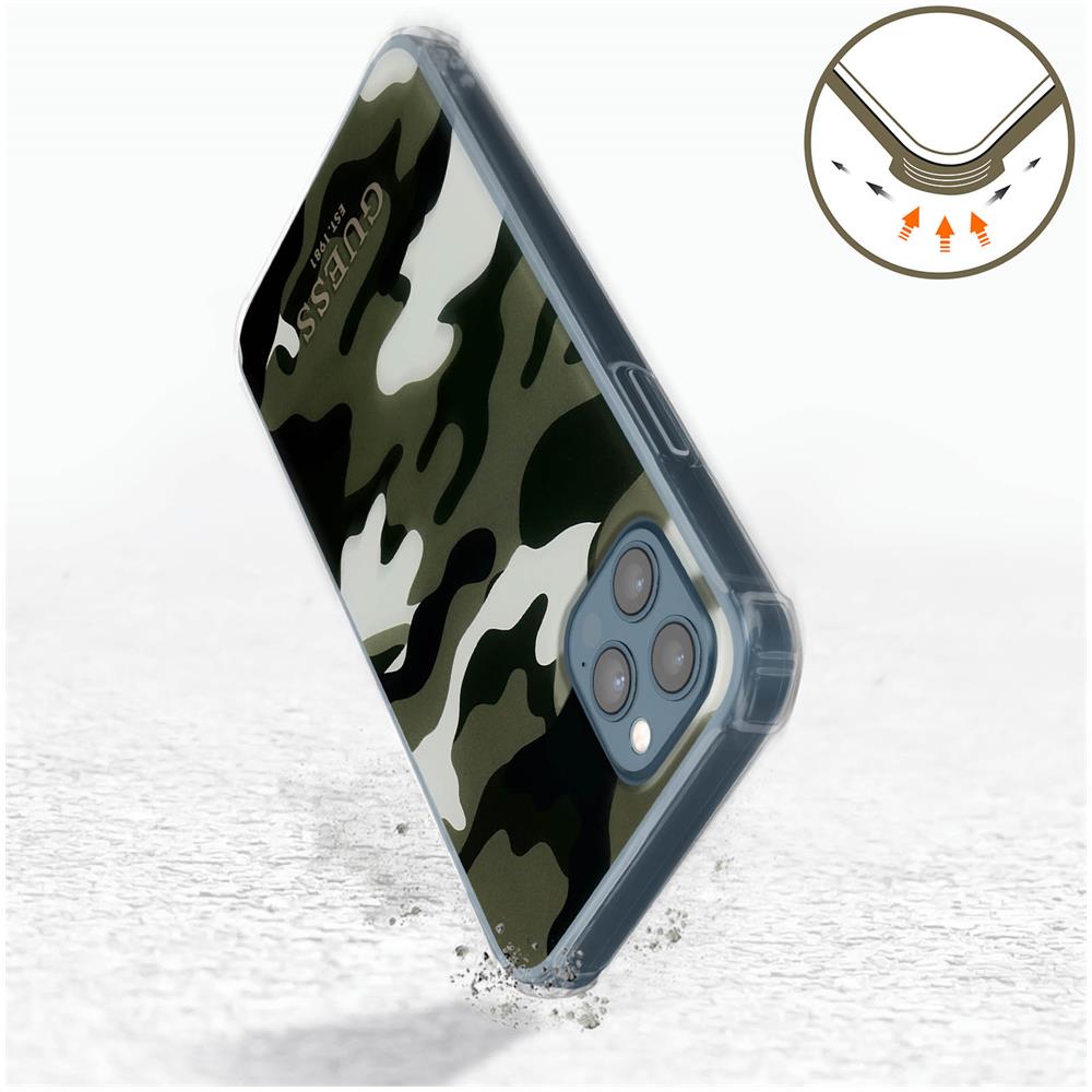 Cover Iphone 12 Pro Max Con Cordino Design Camouflage Verde Guess - Foto 5