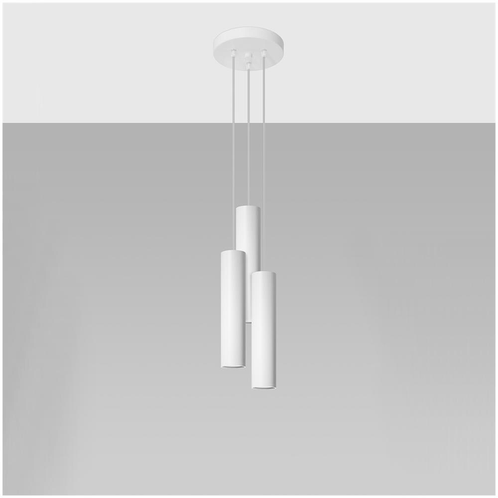 Lampada A Sospensione Metallo Lagos 3p Nero 1100xø200 Mm Metallo - Foto 1