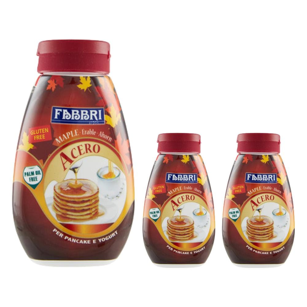 Fabbri Acero Salsa Sciroppo D'acero Top Per Pancake E Yogurt 3 Da 220 Grammi - Foto 1