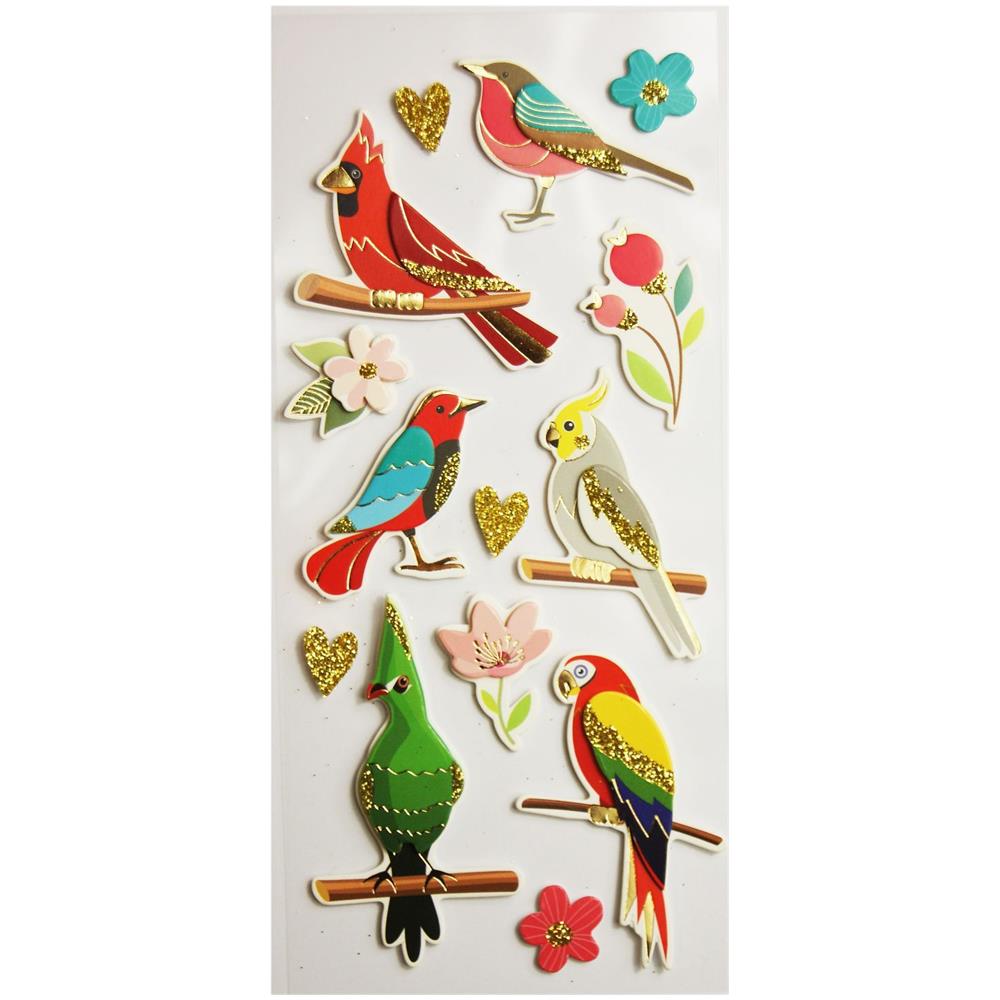 Adesivi Glitterati - Uccelli Tropicali - Foto 1