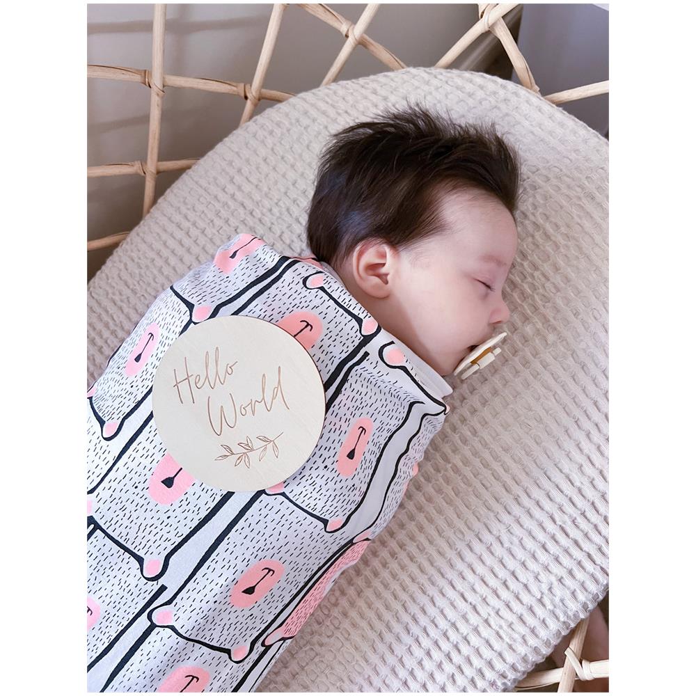 Koala Hugs Coperta Swaddle - Coperta Per Neonati 0-3 Mesi - Impacco Per Bambini - Pinky Bears - Foto 2