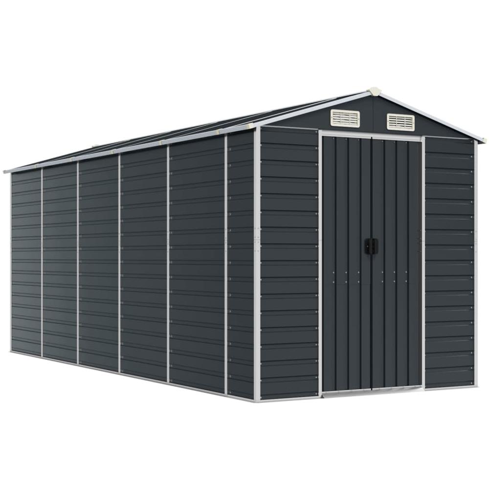 Capanno da Giardino Antracite 191x470x198 cm in Acciaio Zincato - Foto 2