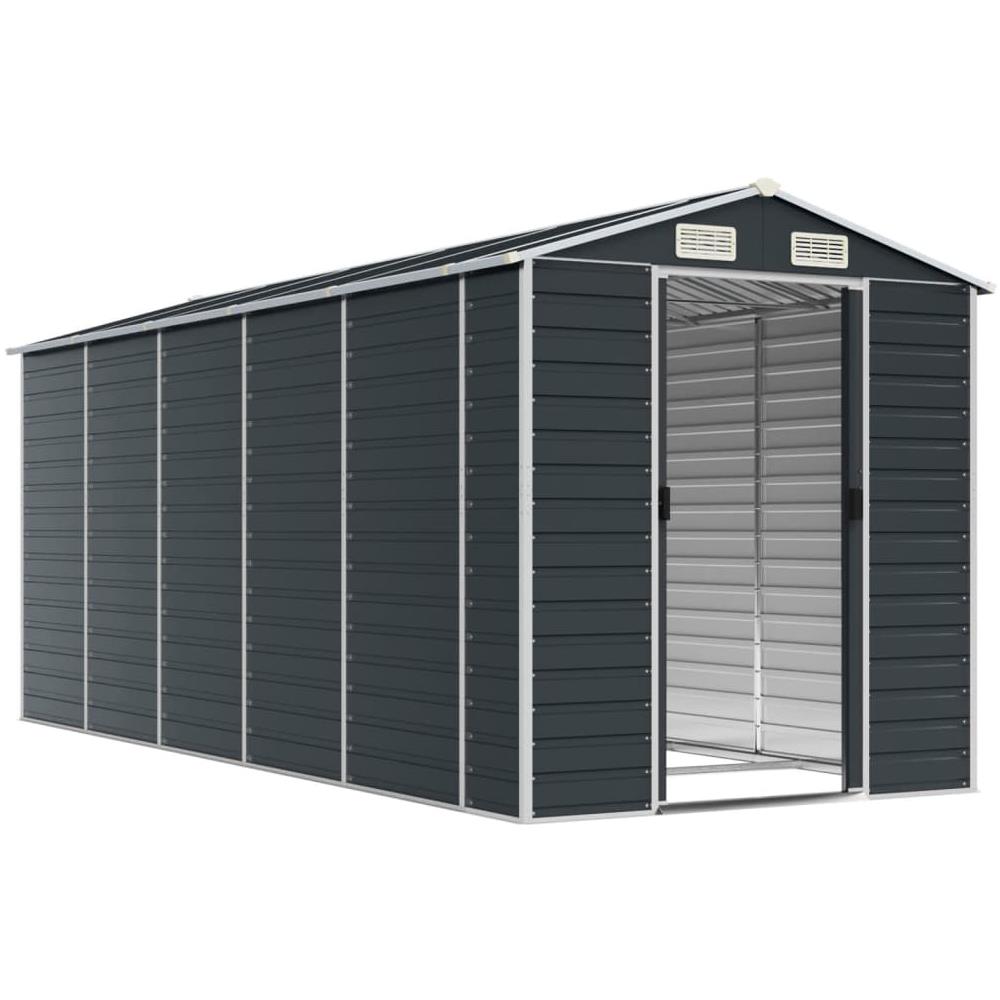Capanno da Giardino Antracite 191x470x198 cm in Acciaio Zincato - Foto 3
