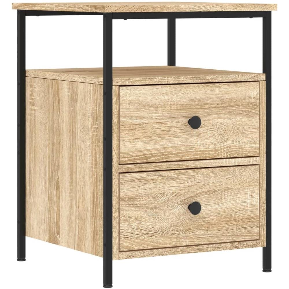 Comodino Rovere Sonoma 44x45x60 Cm In Legno Multistrato - Foto 2