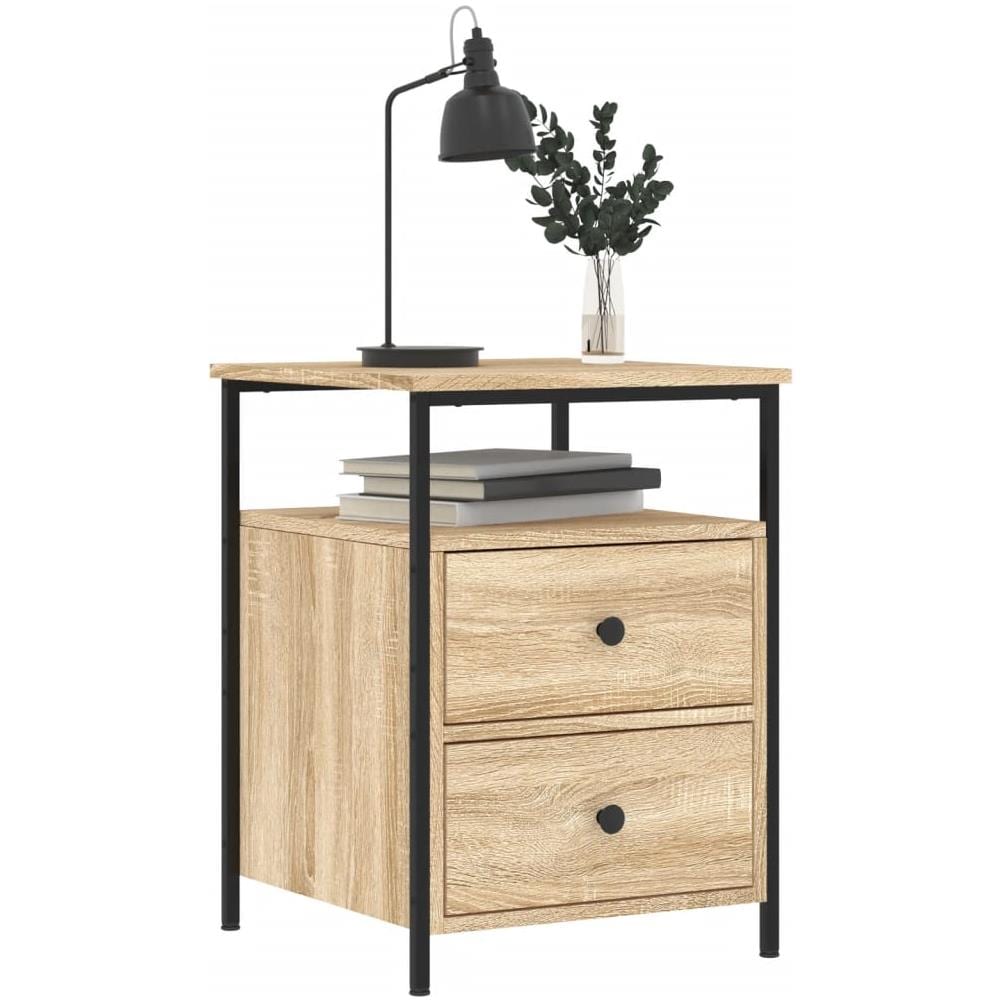 Comodino Rovere Sonoma 44x45x60 Cm In Legno Multistrato - Foto 3