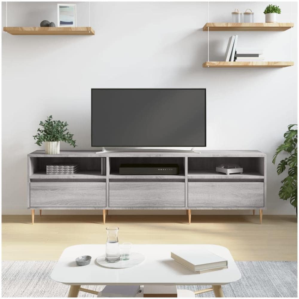 Mobile Porta Tv Grigio Sonoma 150x30x44,5 Cm Legno Multistrato - Foto 1