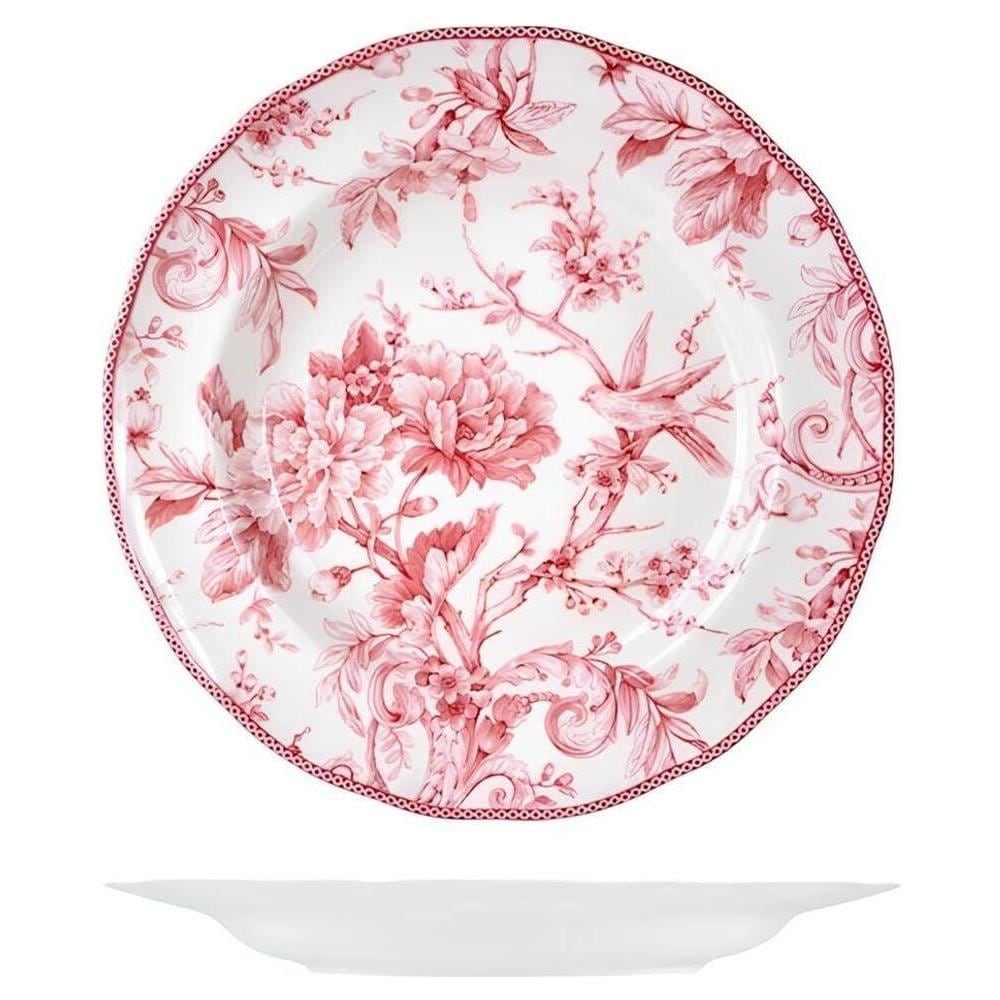 Piatto tondo Primrose in porcellana decorata cm 33 - Foto 1