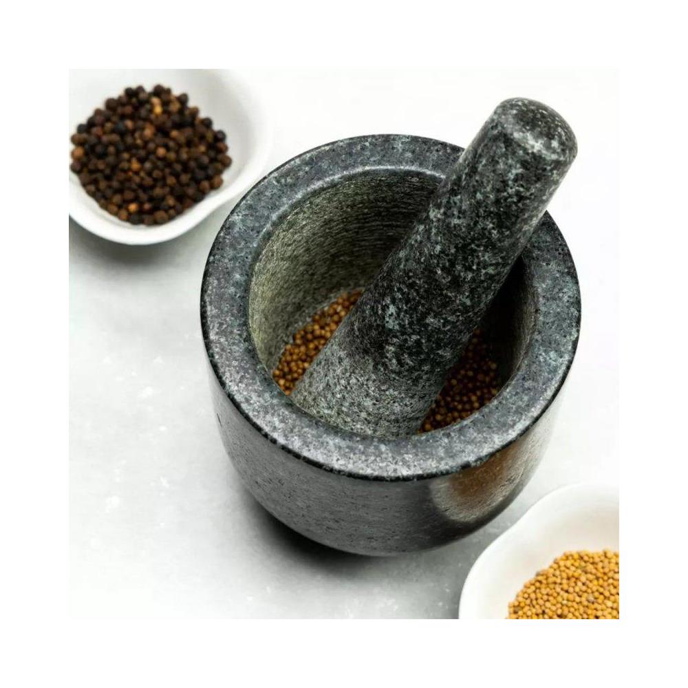 Mortaio in granito KH-1679 per macinare spezie ed erbe aromatiche - Foto 2