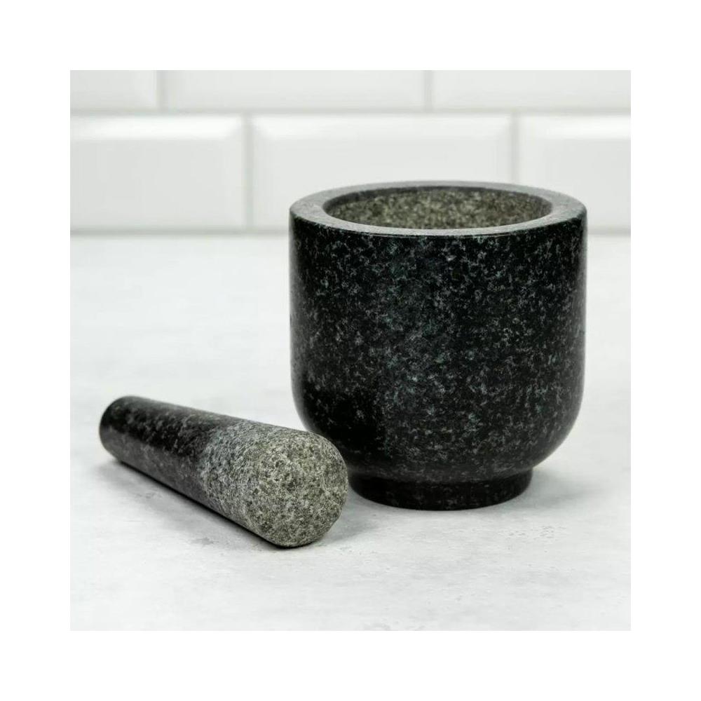 Mortaio in granito KH-1679 per macinare spezie ed erbe aromatiche - Foto 3