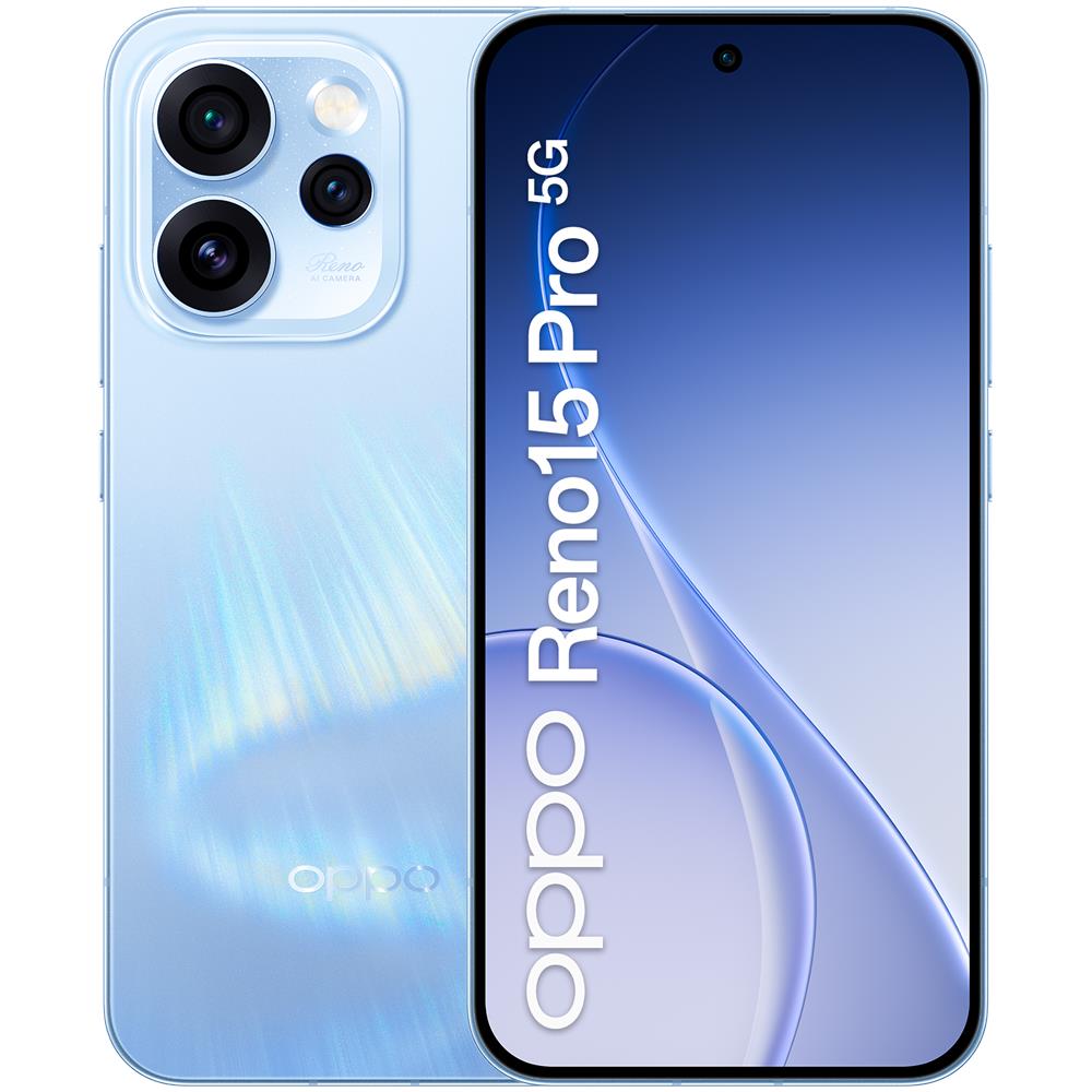 Reno15 Pro 5G AI 512GB 12GB Ram Diaplay 6.32” 120HZ AMOLED FHD+ Tripla fotocamera 200+50+50MP, Selfie 50MP, NanoSIM + eSIM, Android 16, Dimensity 8450, 6200mAh, Aurora Blue - Foto 1