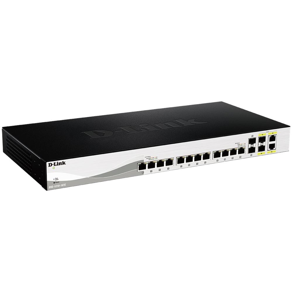 Switch Gigabit DXS-1210-16TC 12 Porte Gigabit Ethernet 2 Porte Combo SFP 2 Slot Modulo SFP+ Gestito L2 - Foto 1
